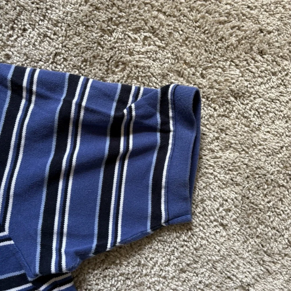 Vintage‎ Polo Ralph Lauren Polo Denim Collar Men's XL Blue Multi Striped